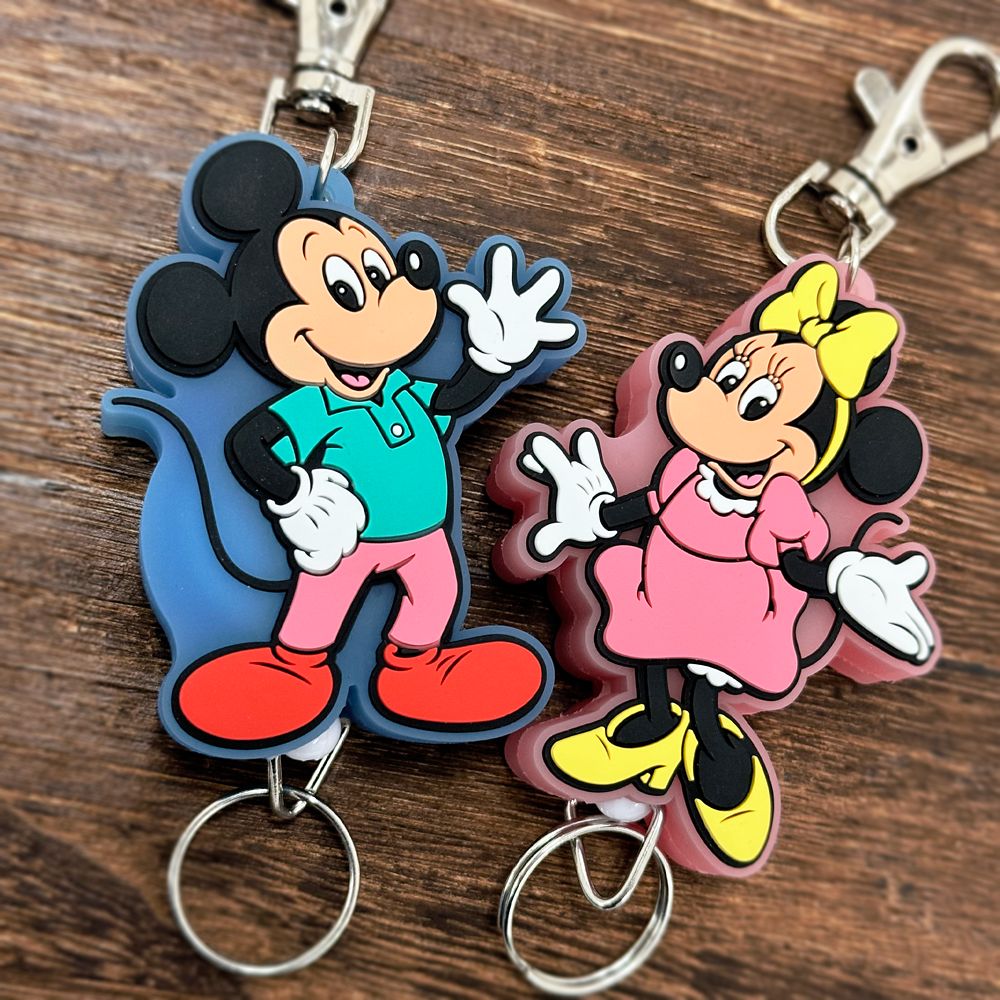 ミッキー　ラバーリールキーホルダー