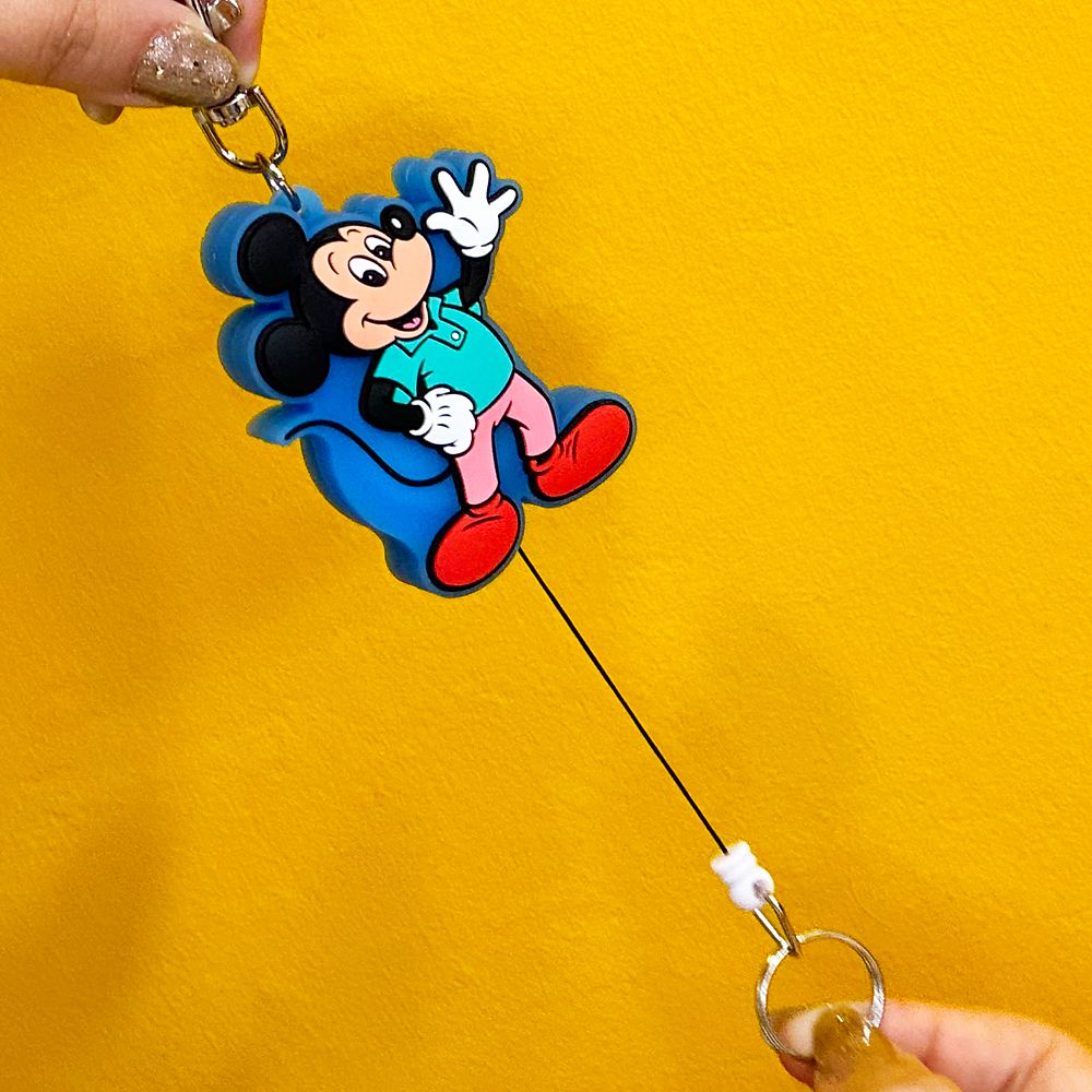 ミッキー　ラバーリールキーホルダー