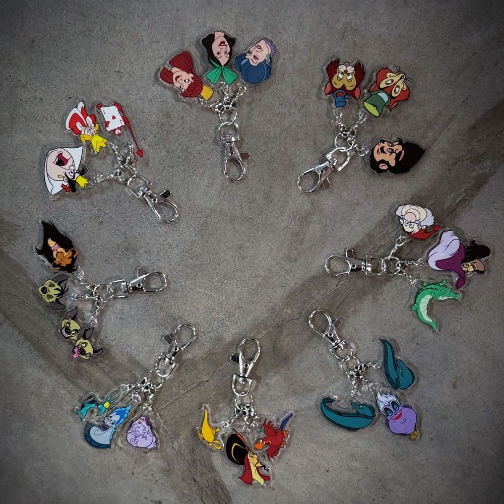 ディズニーヴィランズ/トリオアクリルキーホルダー【8個セット】