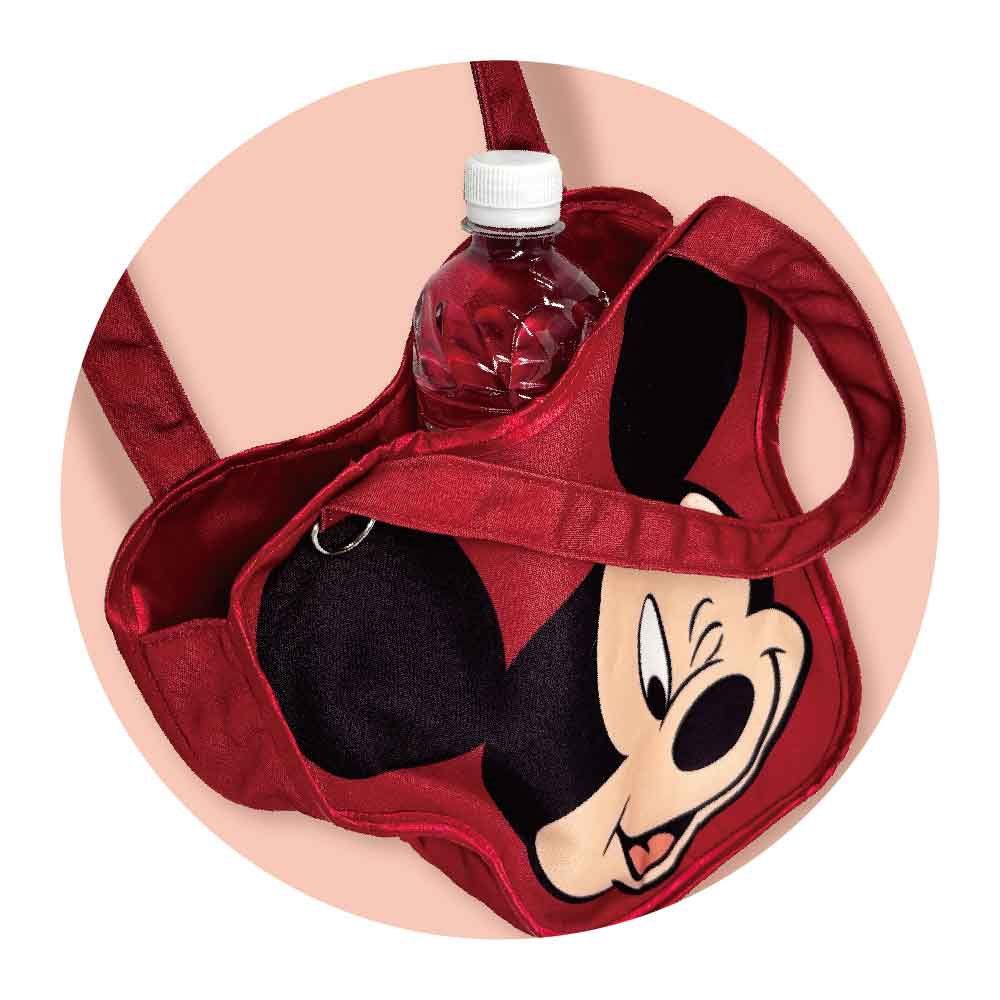 ミッキー　フェイスダイカット型トートバッグ