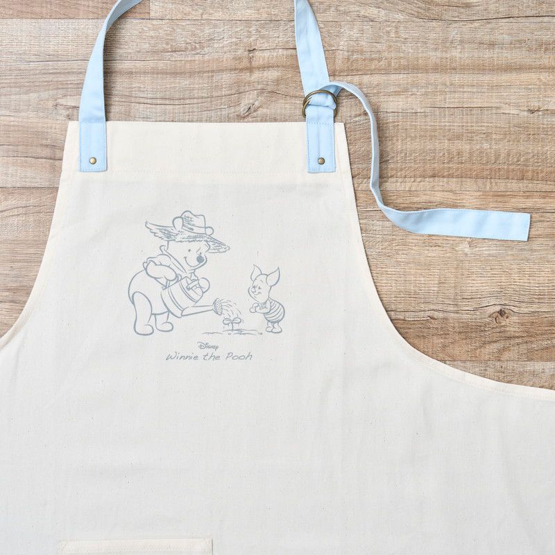 ディズニー エクルフルネスライフ ワークエプロン 生成り くまのプーさん