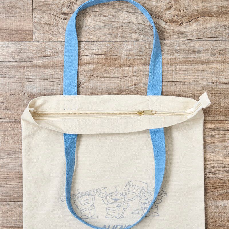 ディズニー エクルフルネスライフ ZIP付き縦型トートバッグ 生成り エイリアン