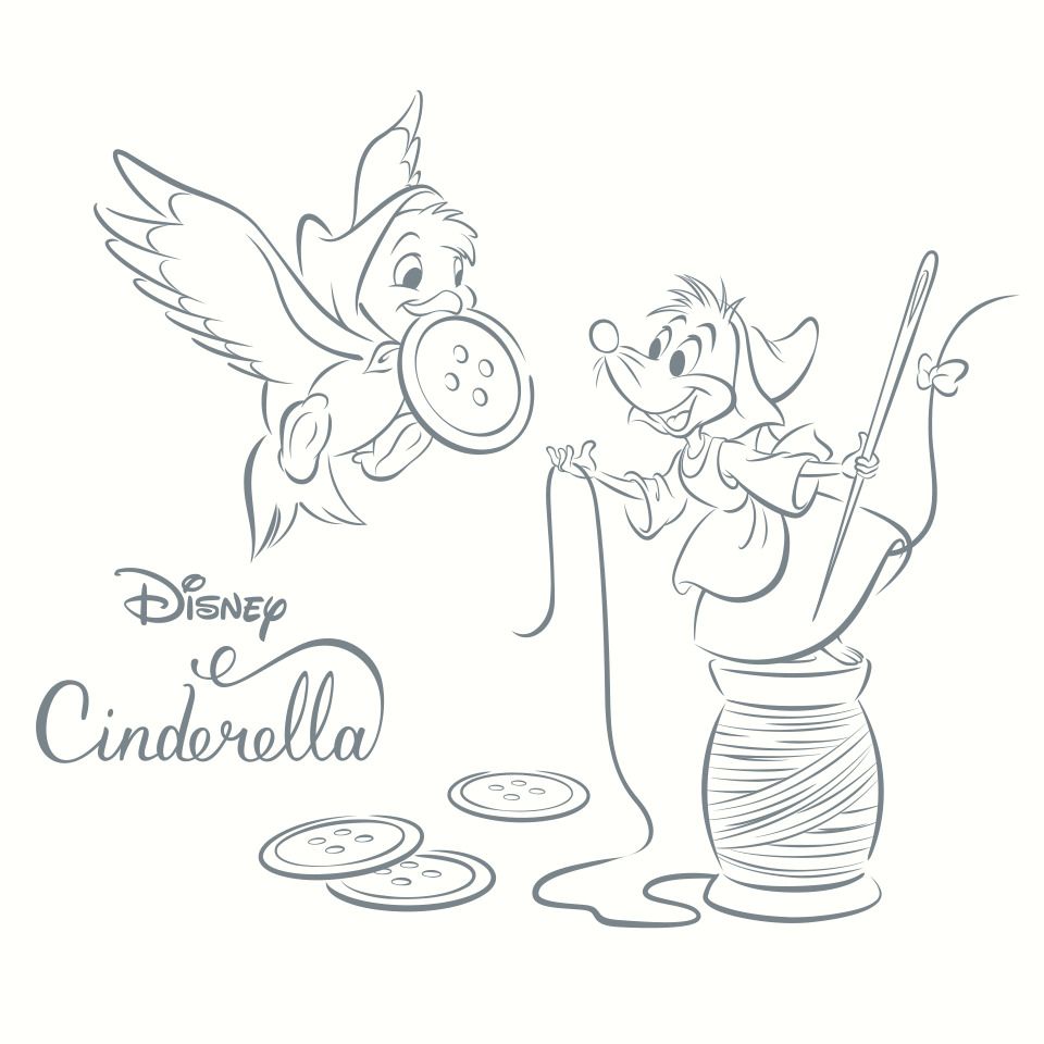 ディズニー エクルフルネスライフ ZIP付き縦型トートバッグ グレー シンデレラ