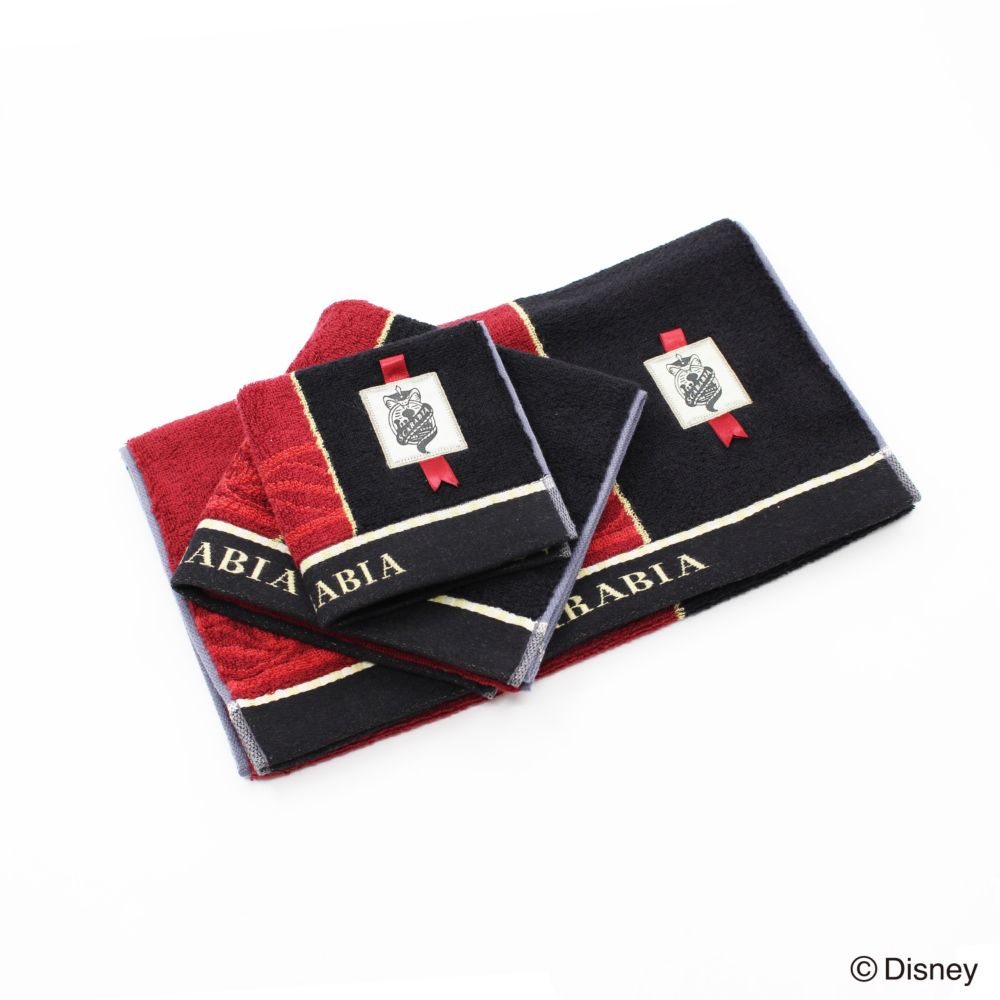 『ディズニー ツイステッドワンダーランド』 フェイスタオル  レッド スカラビア 38-5012130-SC