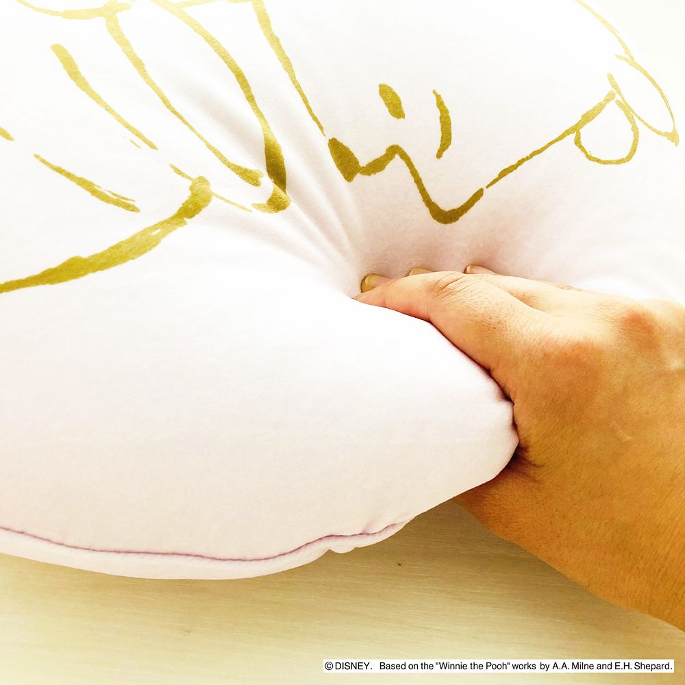 プー　ラウンドクッションパステルピンク