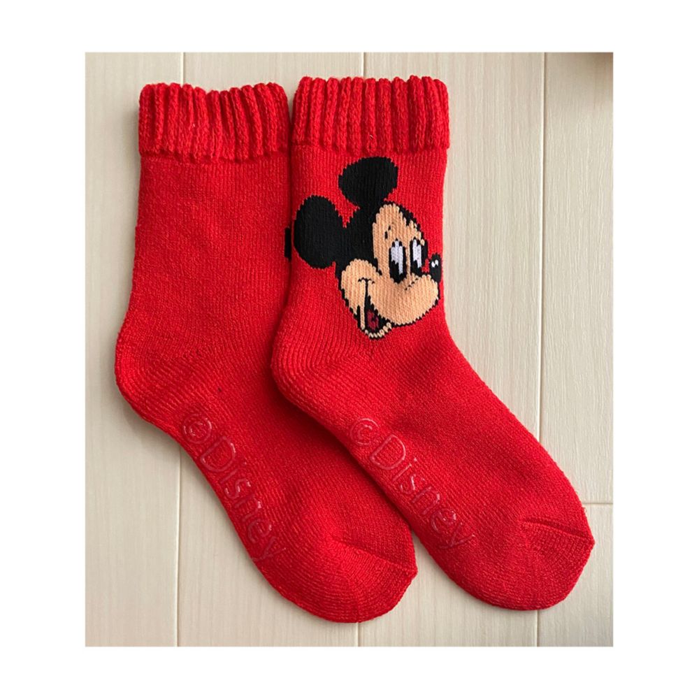 公式 ショップディズニー ノスタルジカ 裏ボアソックス ミッキーマウス フェイス