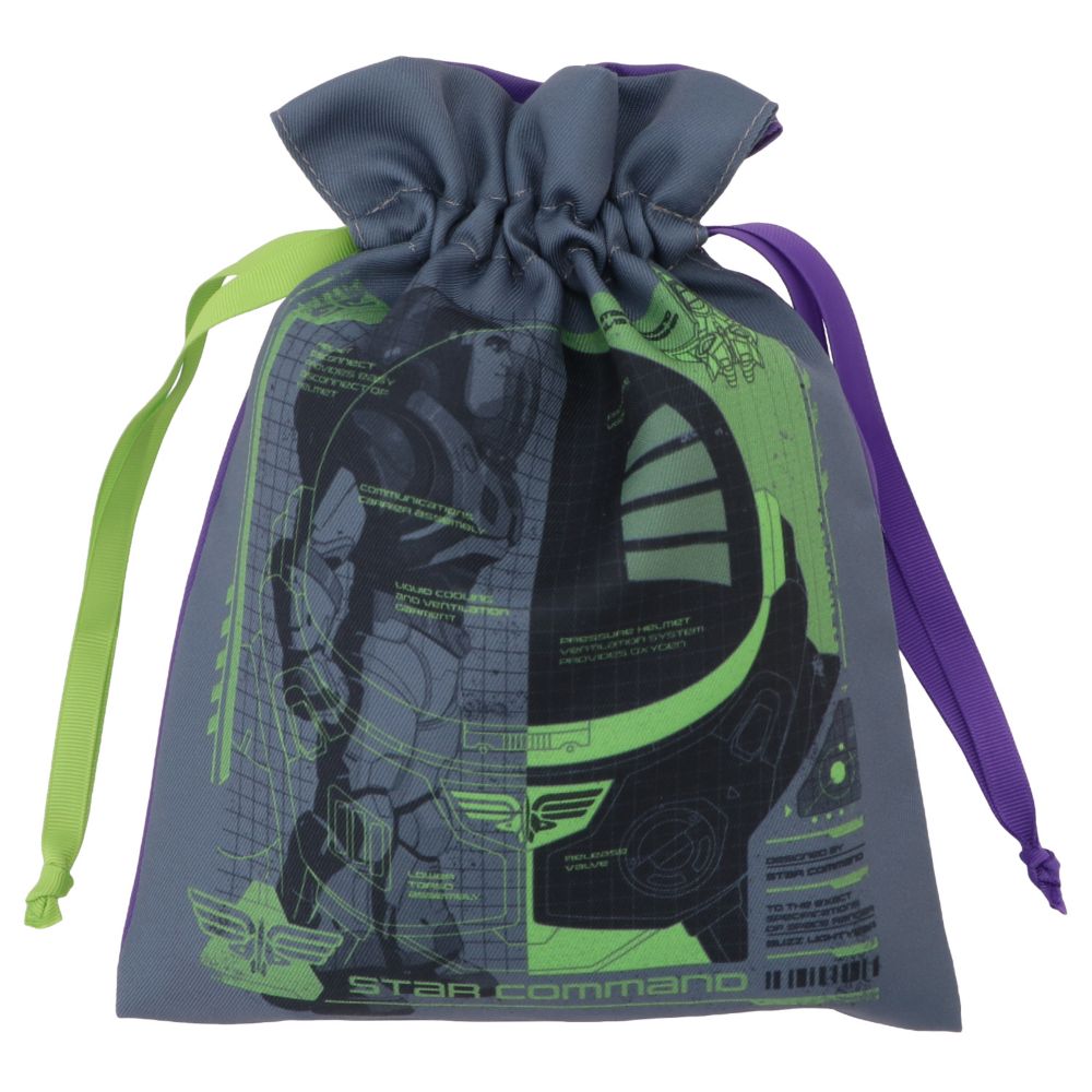 ディズニー トラベル巾着 ライトイヤー バズ＆ザーグ