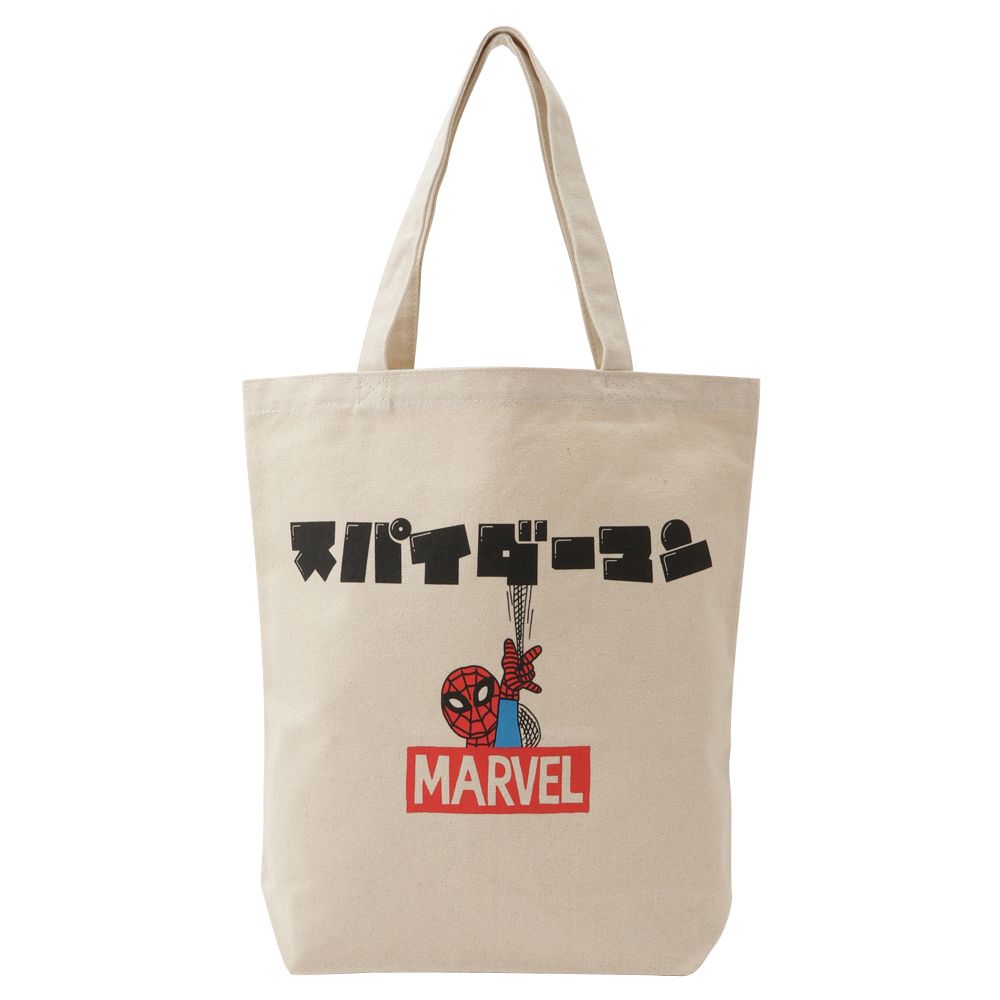 公式 ショップディズニー Marvel マーベル トートバッグ スパイダーマン カタカナロゴ