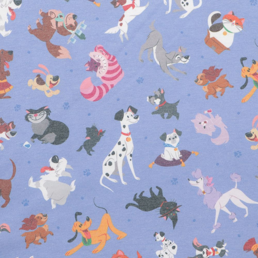 ディズニーキャラクター 総柄Ｔシャツワンピ キャツドッグ いっぱい