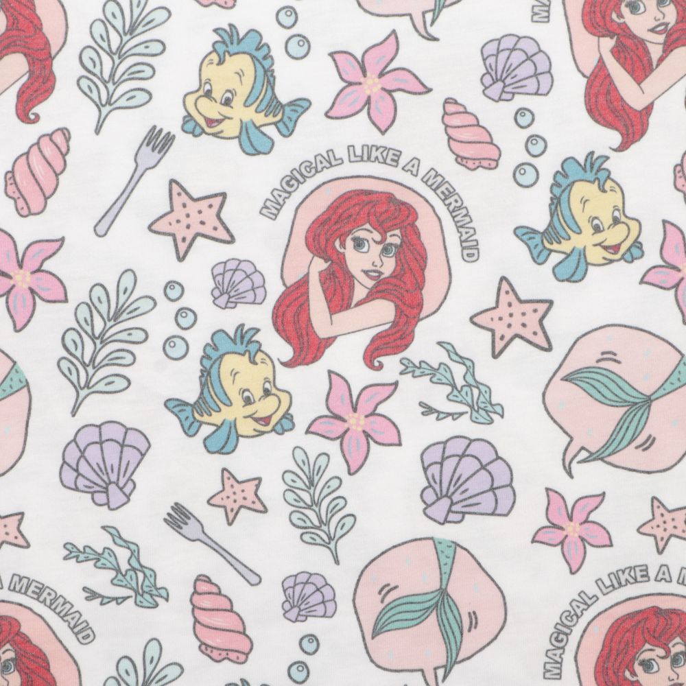 ディズニープリンセス 総柄Ｔシャツワンピ リトルマーメイド アイコン