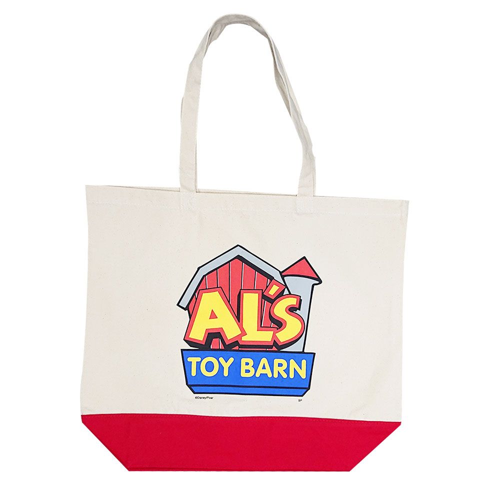 公式 ショップディズニー トイ ストーリー ａｌ ｓ ｔｏｙ ｂａｒｎ ロゴ トートバッグ