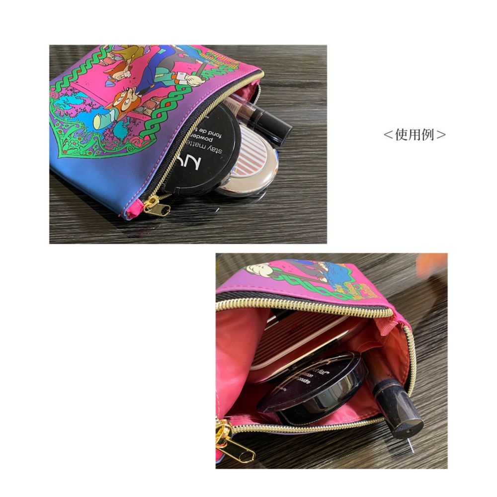 公式 ショップディズニー ノスタルジカ ヴィランズ フラットポーチ ピノキオ ファウルフェロー