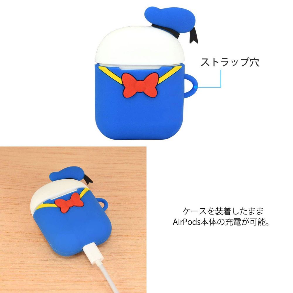 ドナルドダック AirPods シリコンケース DN-614B