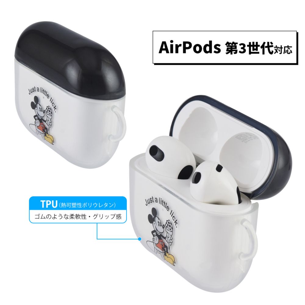 ミッキーマウス AirPods（第3世代）対応ソフトケース DN-932MK