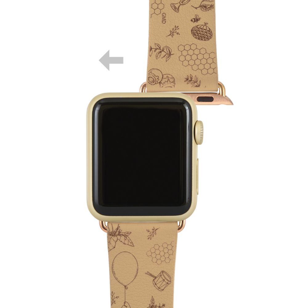 くまのプーさん Apple Watch 41/40/38mm 対応 レザーバンド DN-990PO