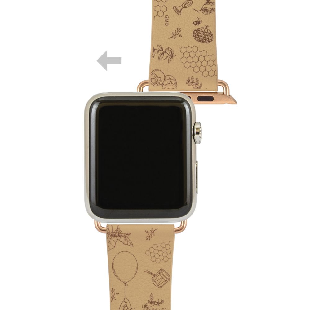 くまのプーさん Apple Watch 45/44/42mm 対応 レザーバンド DN-991PO