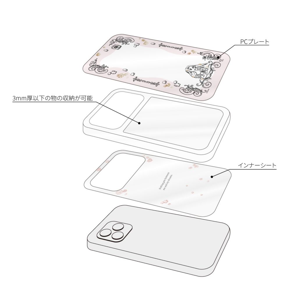 ラプンツェル SHOWCASE+ iPhone 12 / 12 Pro / 13 / 13 Pro / 14 / 14 Pro (6.1インチ) 対応 ケース DNG-27RP