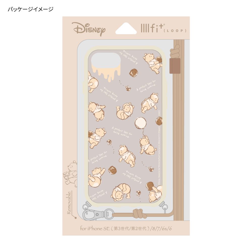 くまのプーさん IIIIfit Loop iPhone 6/6s/7/8/SE(第2世代)/SE(第3世代) (4.7インチ) 対応 ケース DNG-43PO