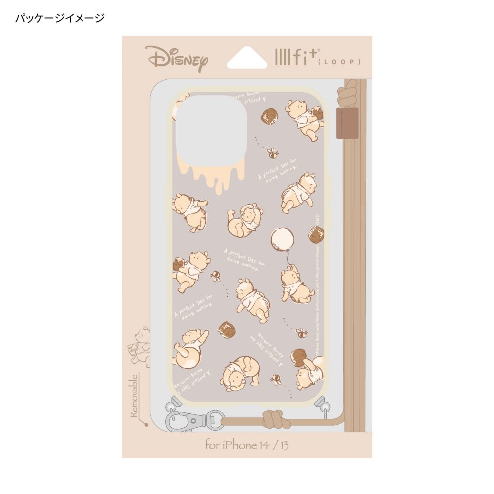 くまのプーさん IIIIfit Loop iPhone 13 / 14 (6.1インチ) 対応 ケース DNG-44PO