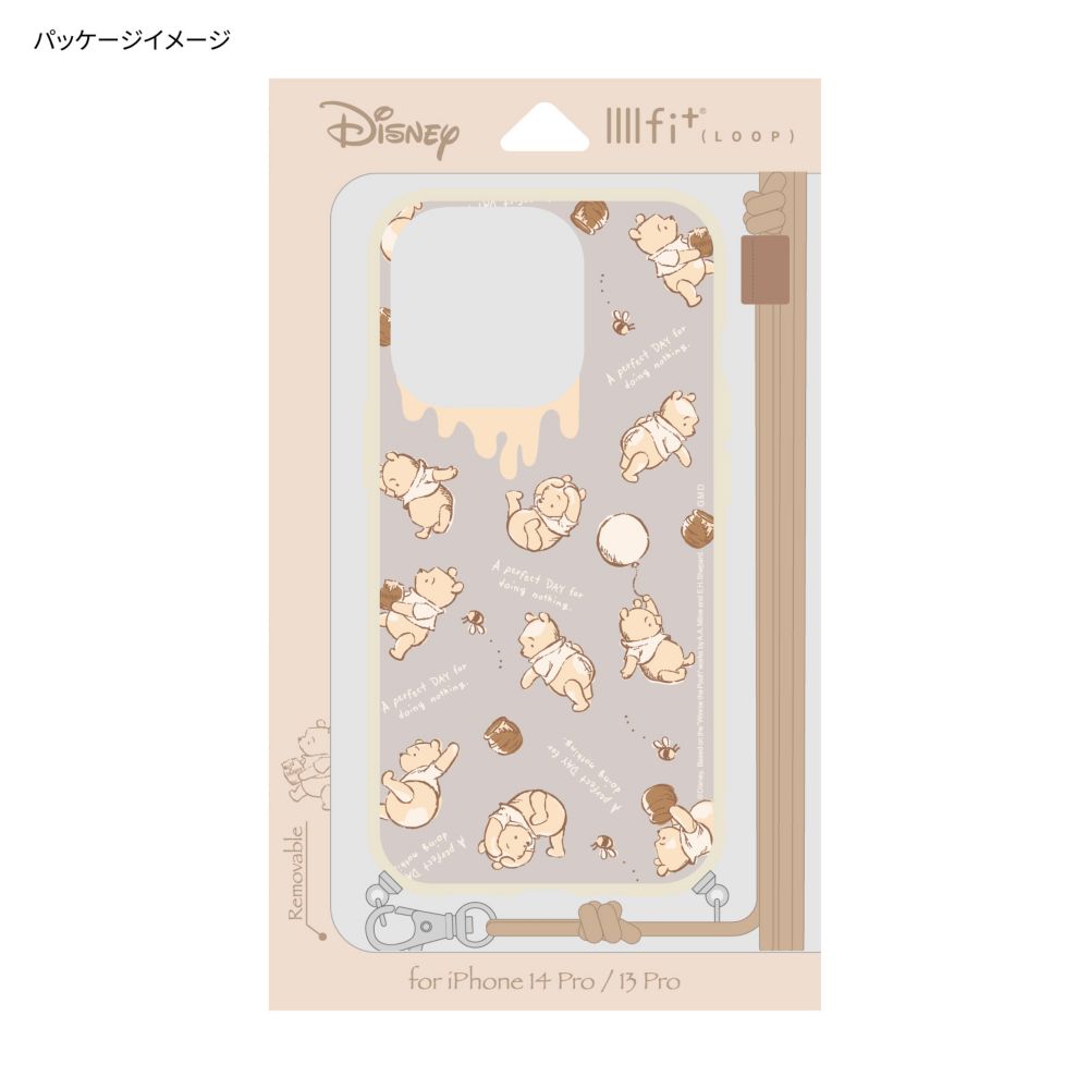 くまのプーさん IIIIfit Loop iPhone 13 Pro / 14 Pro (6.1インチ) 対応 ケース DNG-45PO