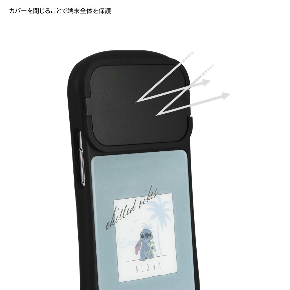 スティッチ アロハ iPhone 12 / 12 Pro / 13 / 13 Pro / 14 / 14 Pro 対応 ハイブリッドガラスケース DNG-82B
