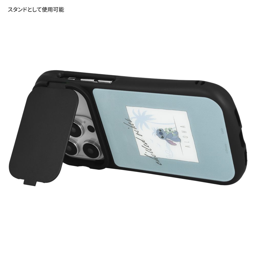 スティッチ アロハ iPhone 12 / 12 Pro / 13 / 13 Pro / 14 / 14 Pro 対応 ハイブリッドガラスケース DNG-82B