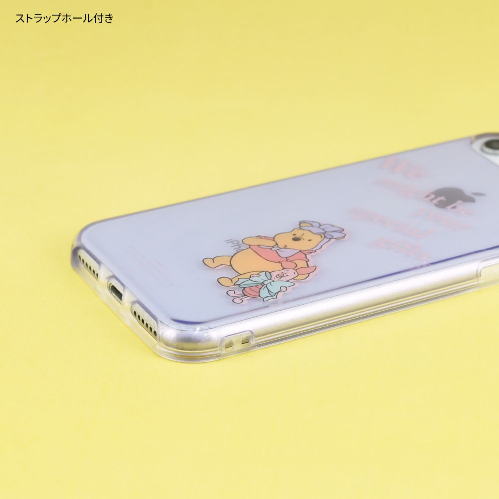 くまのプーさん リボン iPhone 6/6s/7/8/SE(第2世代)/SE(第3世代) (4.7インチ) 対応 ソフトケース DNG-95A
