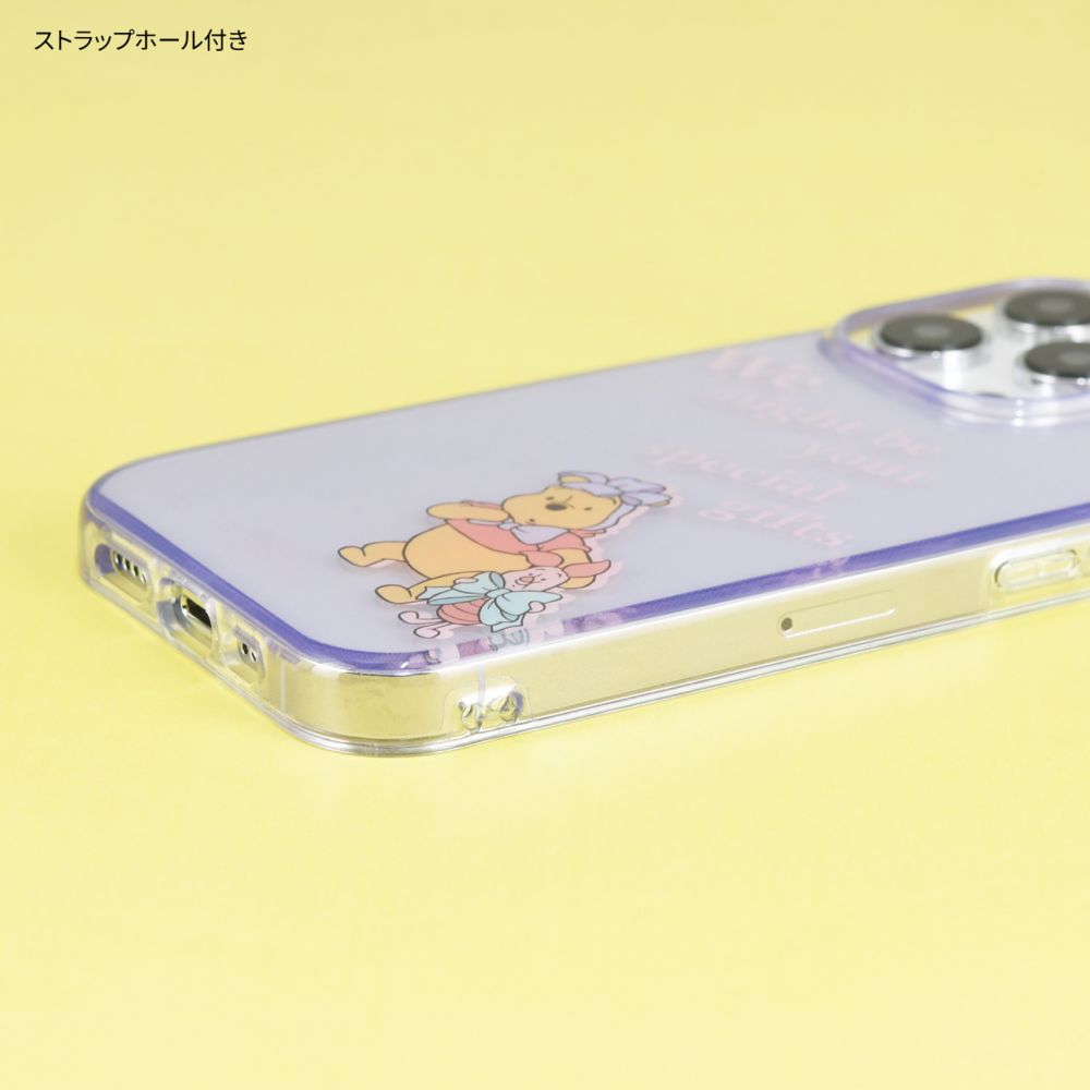 くまのプーさん リボン iPhone 13 Pro / 14 Pro (6.1インチ) 対応 ソフトケース DNG-97A