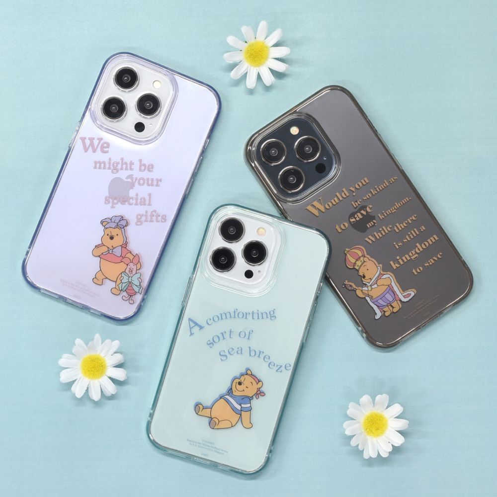 くまのプーさん かいぞく iPhone 13 Pro / 14 Pro (6.1インチ) 対応 ソフトケース DNG-97B