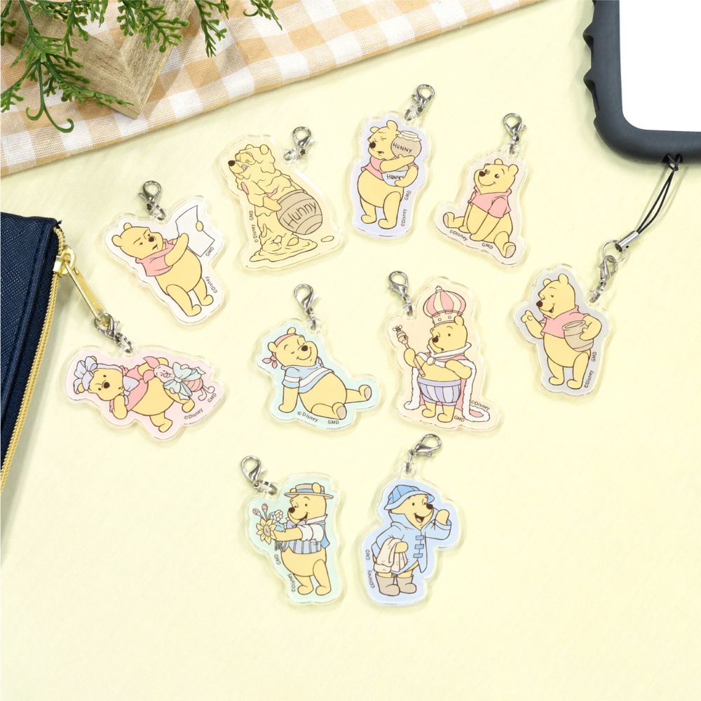 プーさん モバイルアクリルストラップ キラキラ DNG-111D