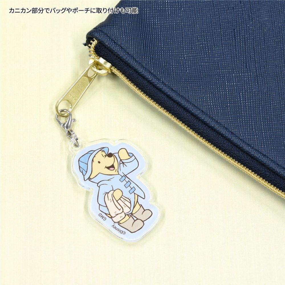 プーさん モバイルアクリルストラップ レインコート DNG-111K