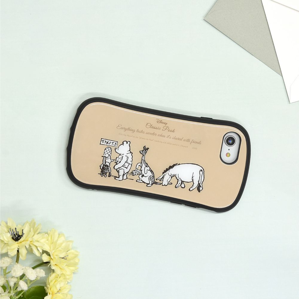 くまのプーさん せいれつ iPhone SE (第3世代/第2世代) / 8 / 7 / 6s / 6 (4.7インチ) 対応 ハイブリッドガラスケース DNG-117A