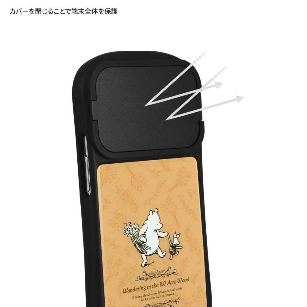 くまのプーさん ピクニック iPhone14 / 14 Pro / 13 / 13 Pro / 12 / 12Pro 対応 ハイブリッドガラスケース DNG-118A
