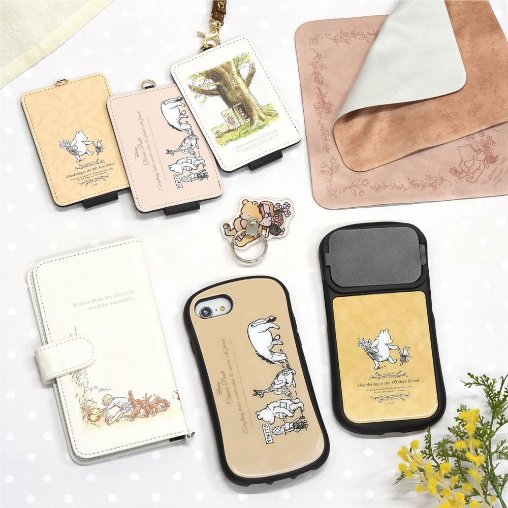 くまのプーさん ピクニック iPhone14 / 14 Pro / 13 / 13 Pro / 12 / 12Pro 対応 ハイブリッドガラスケース DNG-118A