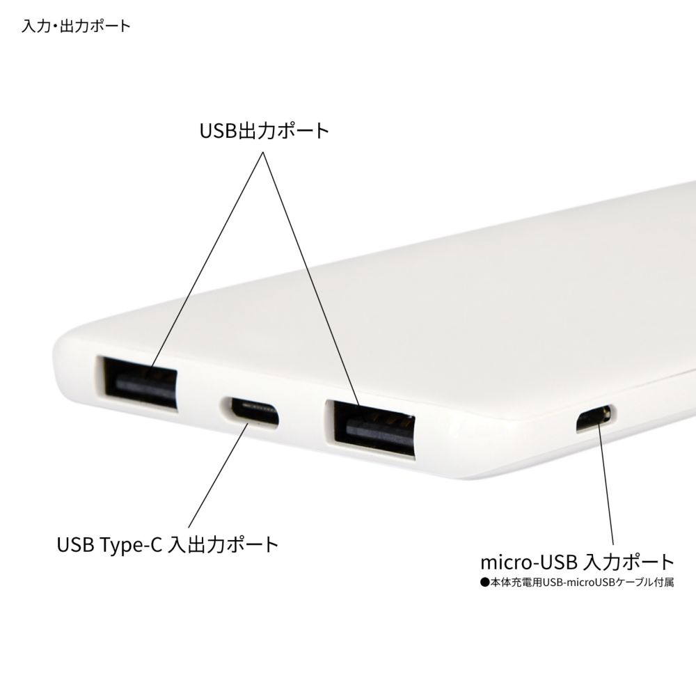 くまのプーさん せいれつ USB/USB Type-C 4000mAh リチウムイオンポリマー充電器 2.1A DNG-122A