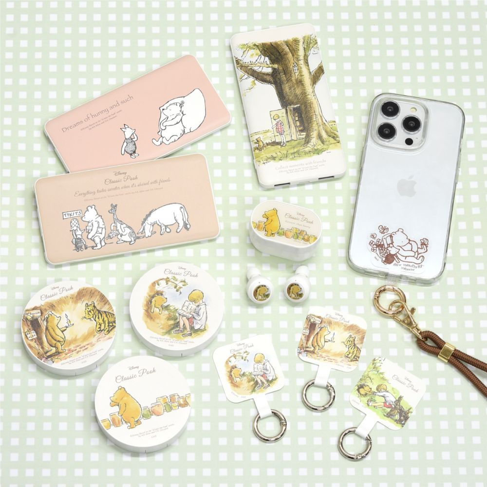 くまのプーさん せいれつ USB/USB Type-C 4000mAh リチウムイオンポリマー充電器 2.1A DNG-122A