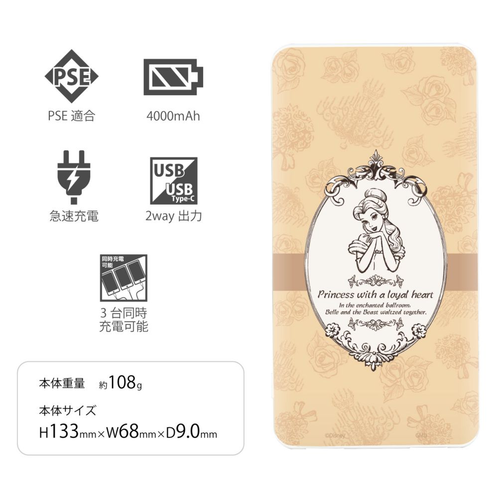 ベル USB / USB Type-C 4000mAh リチウムイオンポリマー 充電器 2.1A DNG-136BL