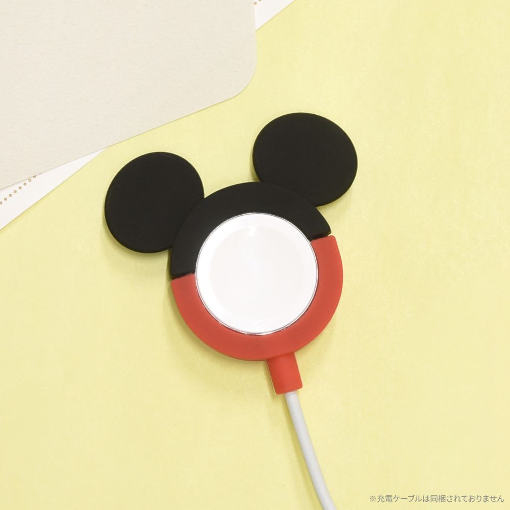 ミッキーマウス Apple Watch 純正充電ケーブル 対応 シリコンカバー DNG-147MK