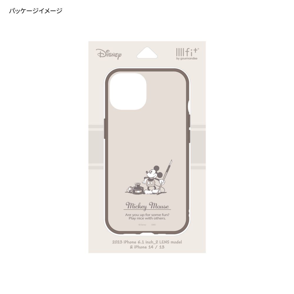 ミッキーマウス IIIIfit(イーフィット) iPhone15 / 14 / 13 対応 ケース DNG-150MK