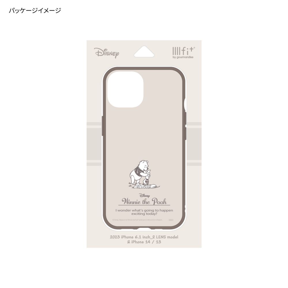 くまのプーさん IIIIfit(イーフィット) iPhone15 / 14 / 13 対応 ケース DNG-150PO