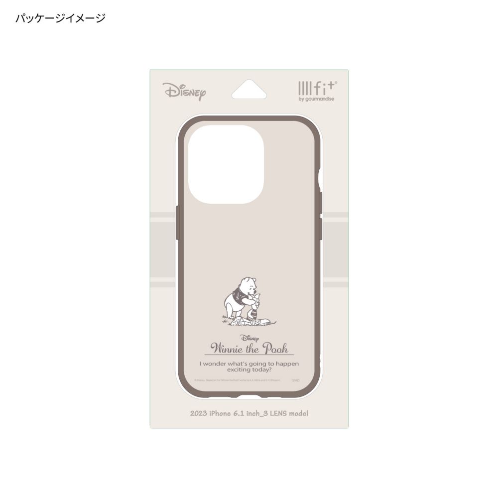 くまのプーさん IIIIfit(イーフィット) iPhone15 Pro 対応 ケース DNG-151PO