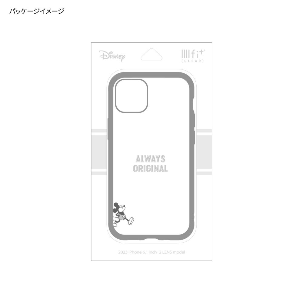 ミッキーマウス IIIIfit Clear(イーフィット クリア) iPhone15 / 14 / 13 対応 ケース DNG-154MK