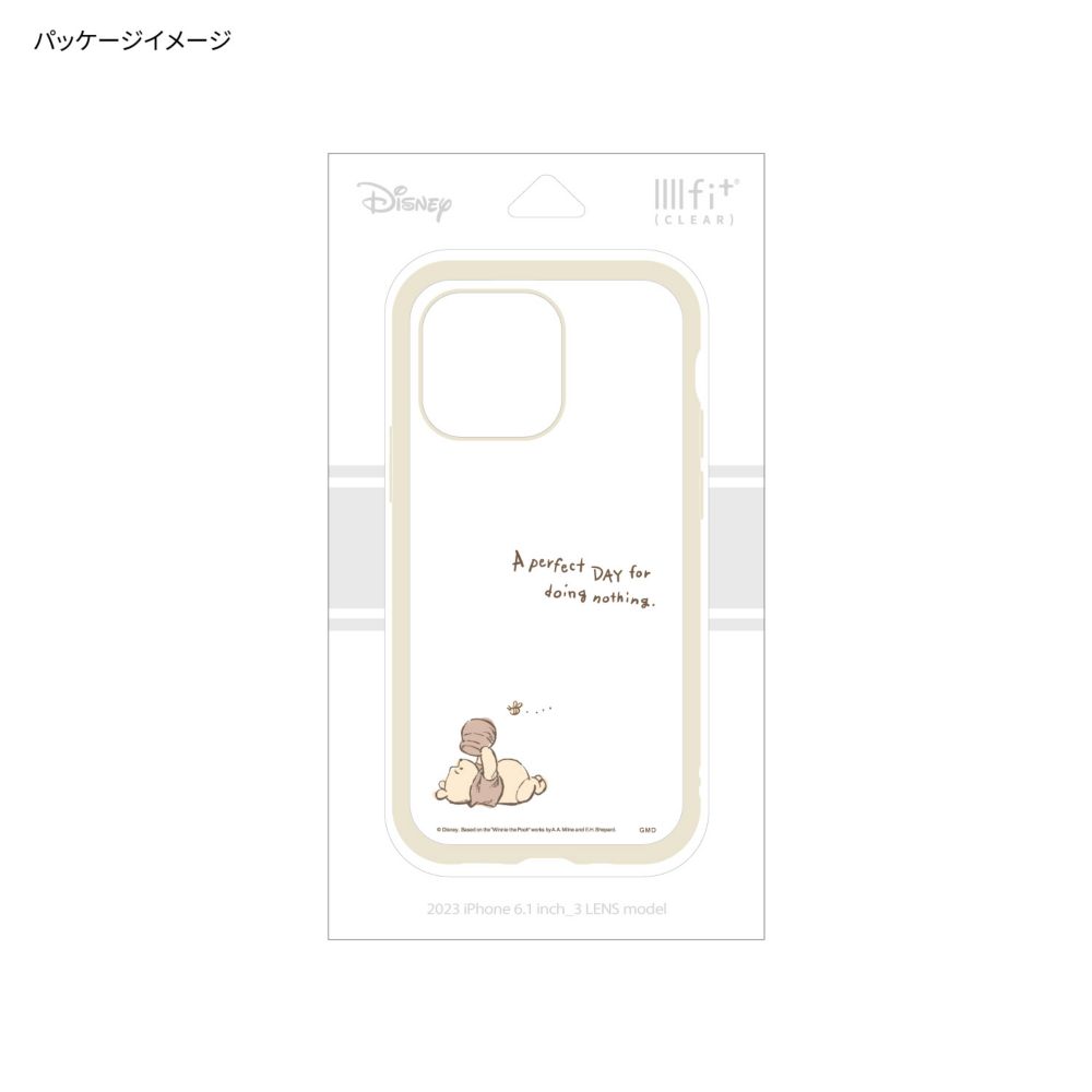 くまのプーさん IIIIfit Clear(イーフィット クリア) iPhone15 Pro 対応 ケース DNG-155PO