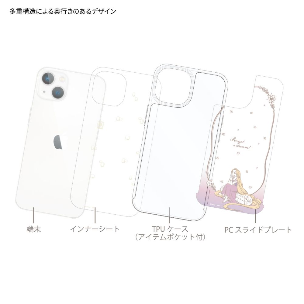 ラプンツェル SHOWCASE+ iPhone 15 / 14 / 13 対応 ケース DNG-158RP