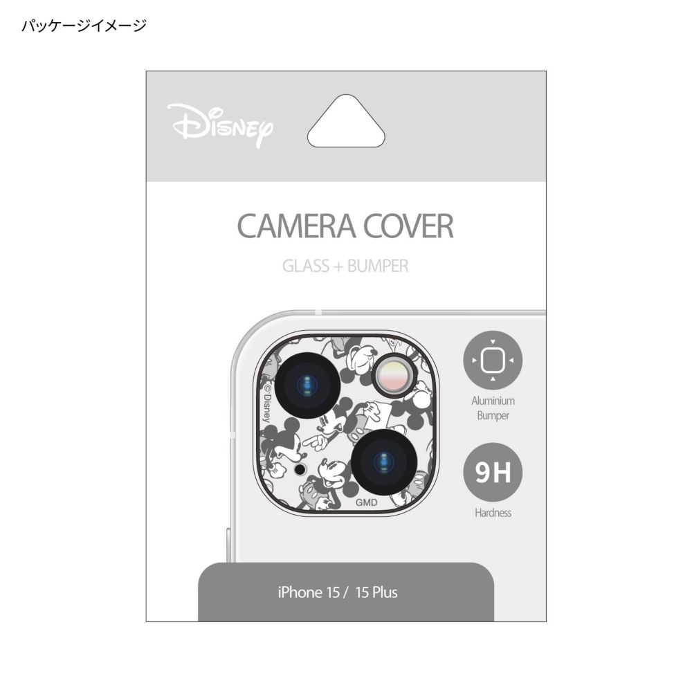 ミッキーマウス iPhone 15 / 15 Plus / 14 / 14 Plus 対応 カメラカバー DNG-172MK