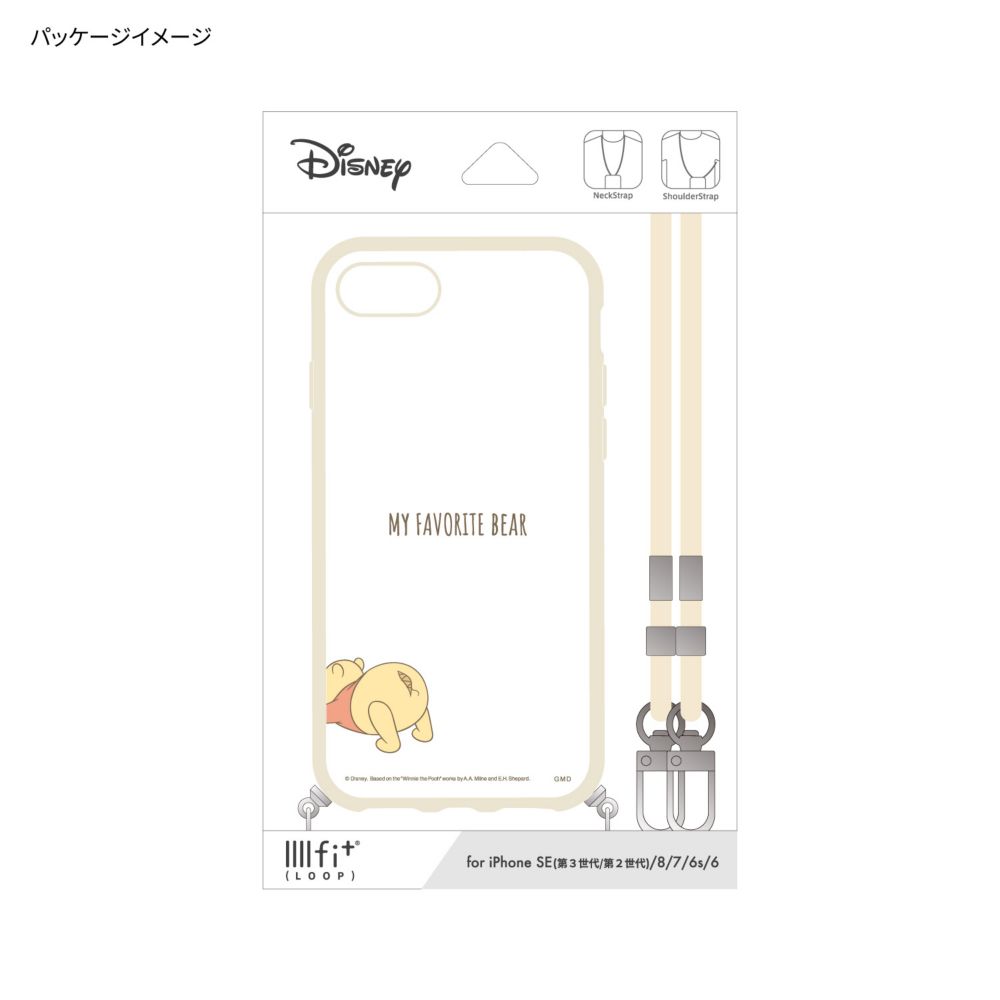 くまのプーさん IIIIfit Loop iPhone SE (第3世代/第2世代) / 8 / 7 / 6s / 6 (4.7インチ) 対応 ケース DNG-176PO
