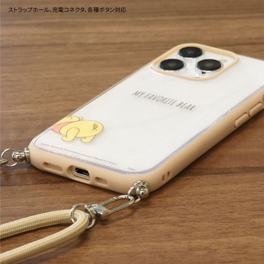 くまのプーさん IIIIfit Loop iPhone 15 Pro 対応 ケース DNG-178PO