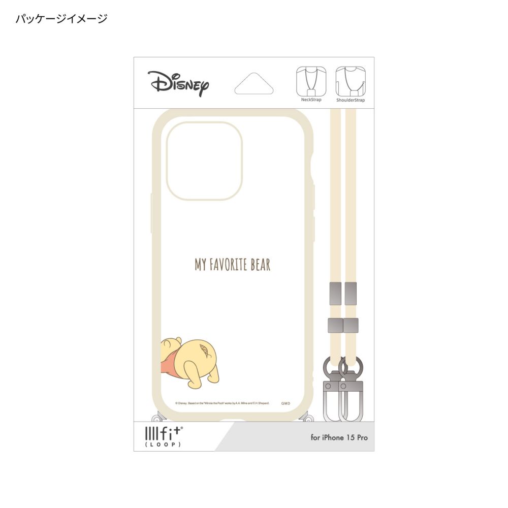 くまのプーさん IIIIfit Loop iPhone 15 Pro 対応 ケース DNG-178PO