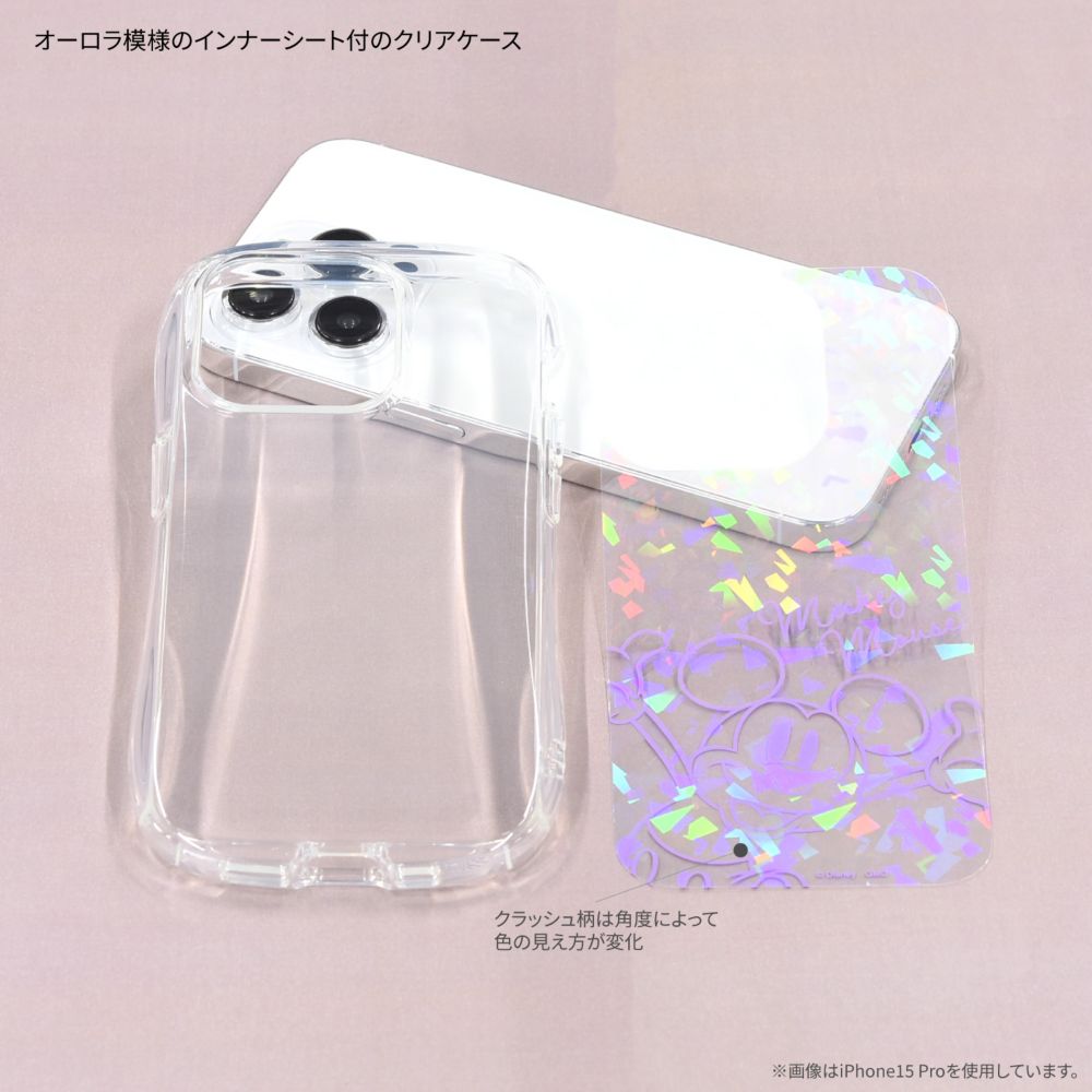 ミッキーマウス iPhone 15 / 14 / 13 対応 クリスタルクリアケース DNG-182MK