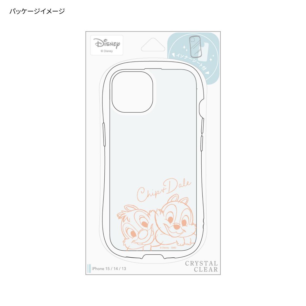 チップ＆デール iPhone 15 / 14 / 13 対応 クリスタルクリアケース DNG-182CD